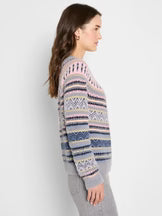 Load image into Gallery viewer, Nic+Zoe Petite Cozy Fairisle Sweater