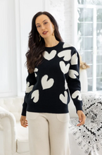 Load image into Gallery viewer, OFV Delilah Beaded Heart Sweater