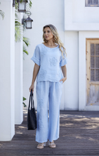 Load image into Gallery viewer, OFV Lila Bloom Stitch Pant