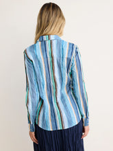 Load image into Gallery viewer, Nic+Zoe Petite Striped Crinkle Shirt