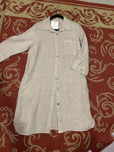 Me & Gee Linen Shirt Dress