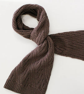 By Chance Brown knitted scarf