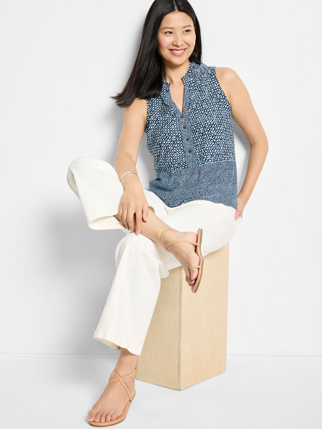 Nic+Zoe Petite Coastal Geo Tank
