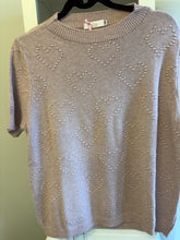 Load image into Gallery viewer, Me &amp; Gee Short Sleeve Heart Stitch Sweater
