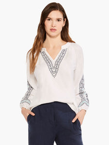 Nic+Zoe Petite Embroidered Solstice Shirt