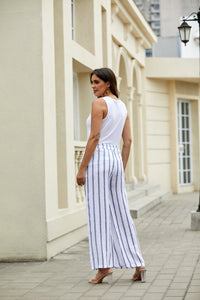 OFV Jennifer Striped Linen  Pant
