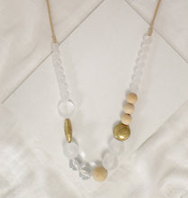 Load image into Gallery viewer, By Chance Long Necklace Wooden beads
