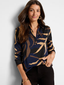 Nic+Zoe Petite Midnight Fern Blouse