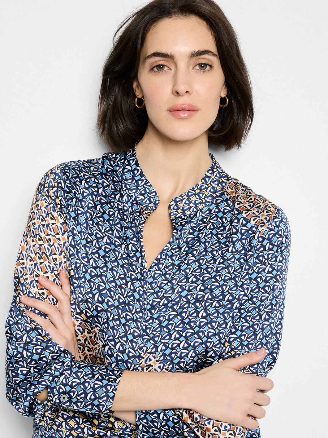 Nic+Zoe Petite Monogram Mix Blouse