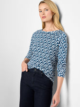Load image into Gallery viewer, Nic+Zoe Petite Printed Boat Neck top
