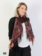 Load image into Gallery viewer, Pashmina Scarf with Tassels
