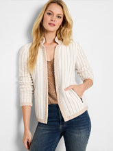 Load image into Gallery viewer, Nic+Zoe Petite Pin Stripe Knit Jacket
