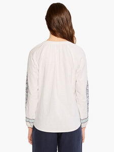 Nic+Zoe Petite Embroidered Solstice Shirt