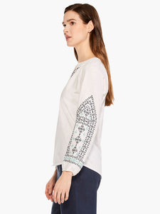 Nic+Zoe Petite Embroidered Solstice Shirt
