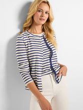 Load image into Gallery viewer, Nic+Zoe Petite Striped Cotton Cardigan
