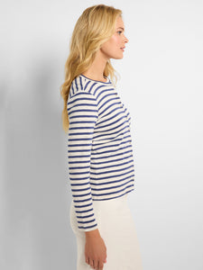 Nic+Zoe Petite Striped Cotton Cardigan
