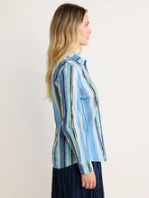 Load image into Gallery viewer, Nic+Zoe Petite Striped Crinkle Shirt
