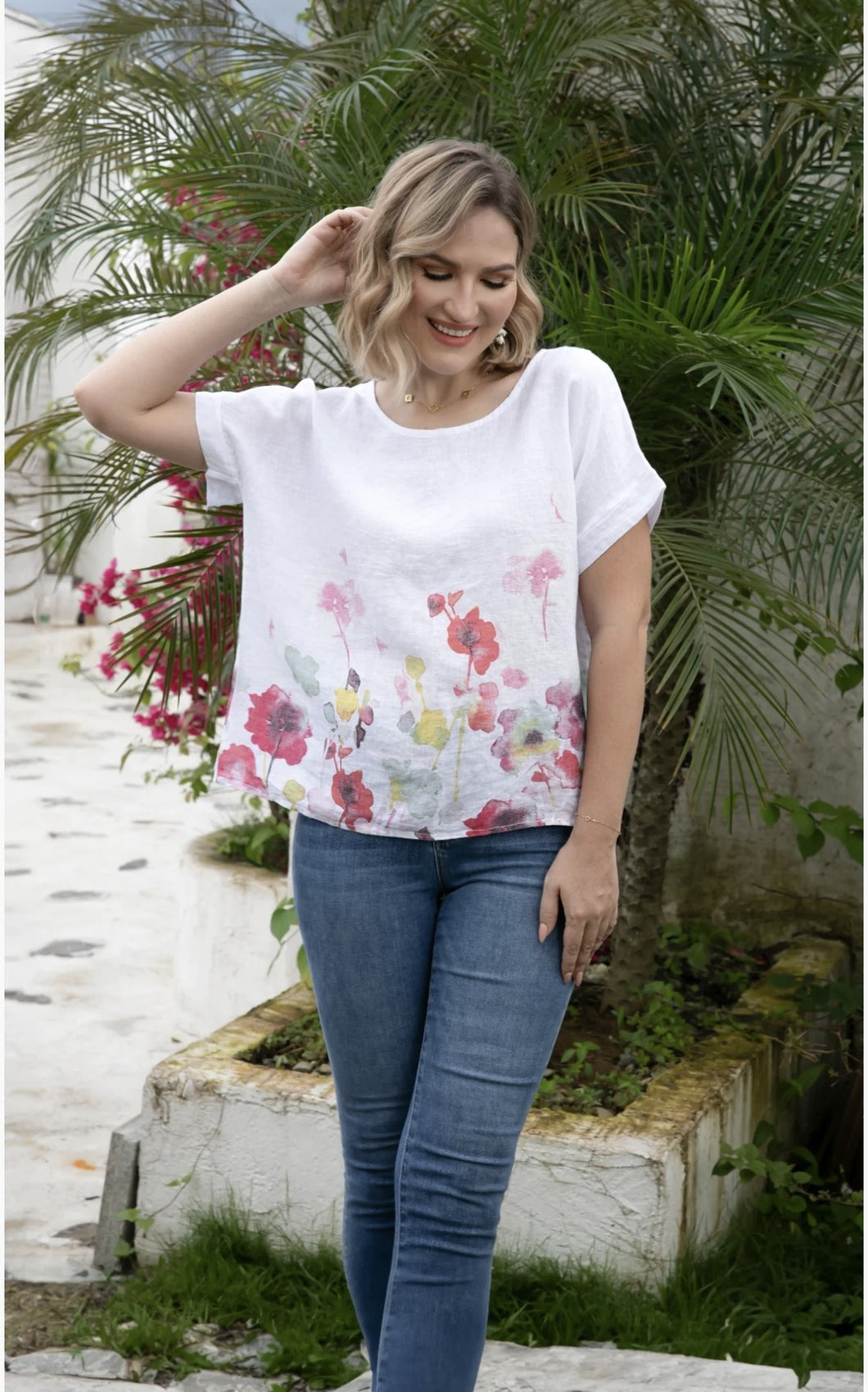 OFV Linen Water colour top