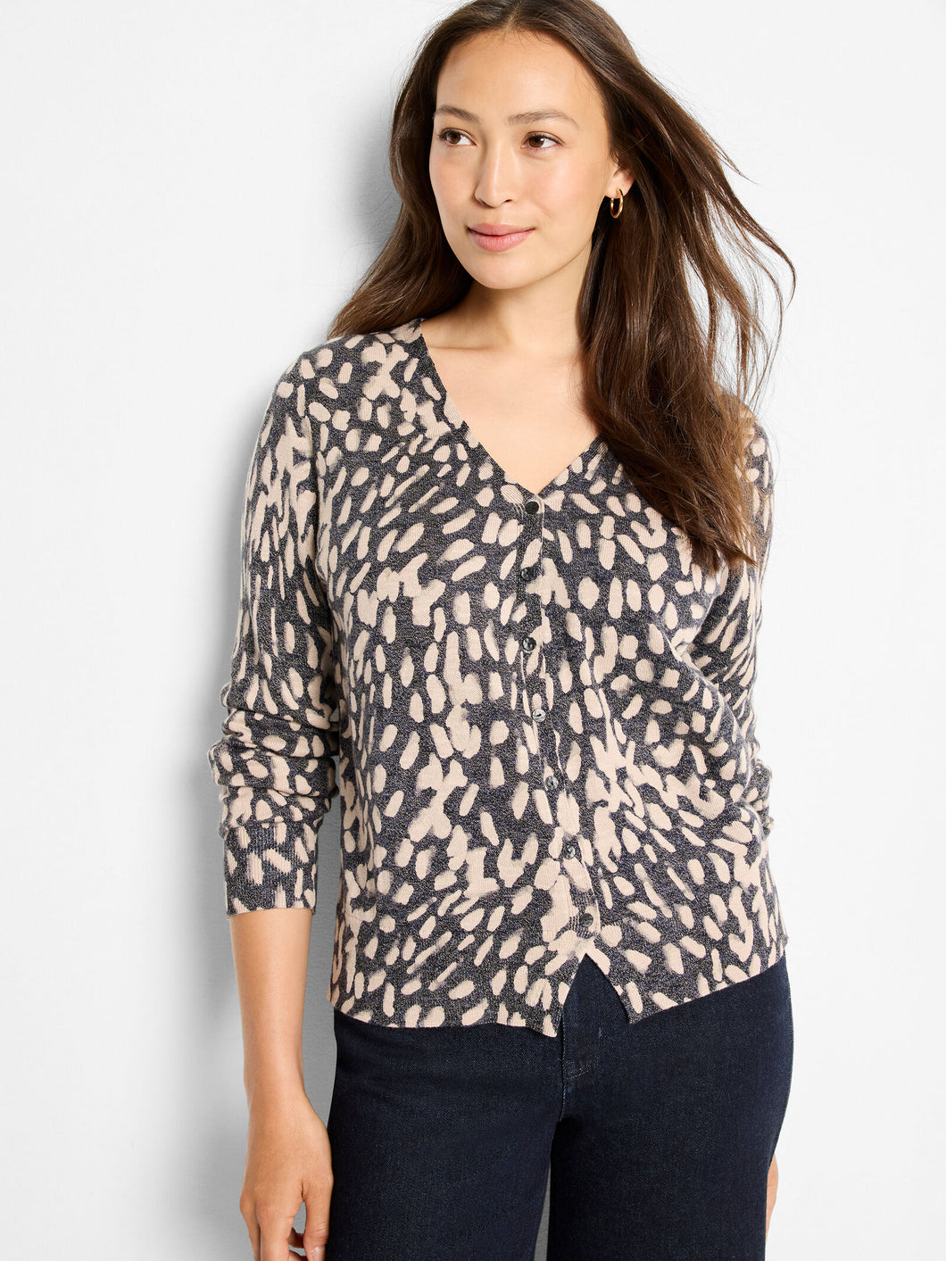 Nic+Zoe Petite Wild Dot Sweater