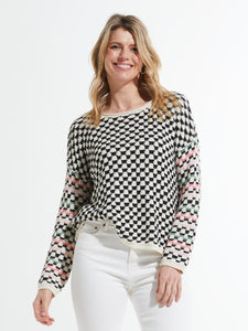 Zaket & Plover Chunky Checked Sweater