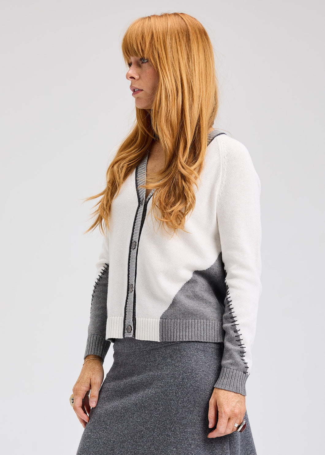 Zaket & Plover Panelled Cardigan