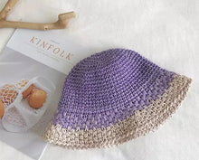 Load image into Gallery viewer, Pathz 2 Tone Straw Bucket Hat
