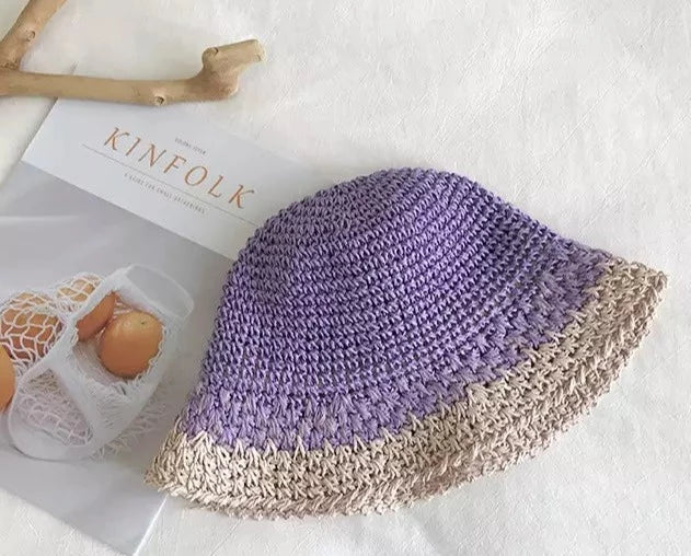 Pathz 2 Tone Straw Bucket Hat