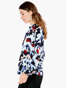 Nic+Zoe Petite Painted Feathers Blouse