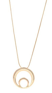 By Chance Short Necklace with Inner Circle